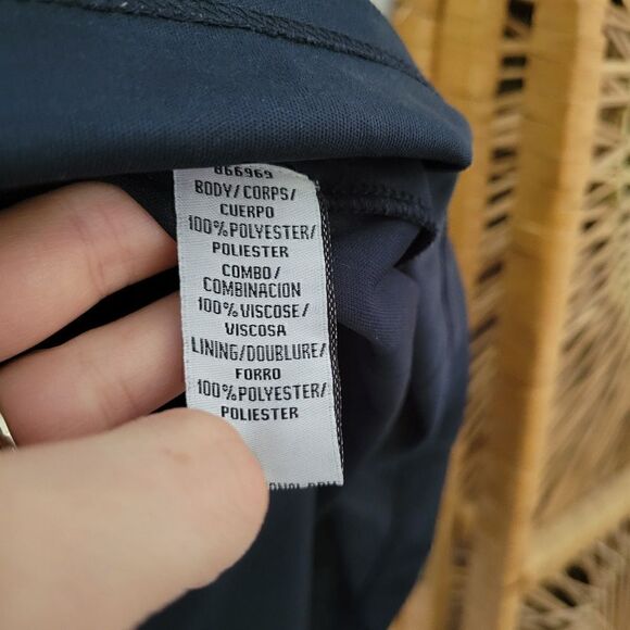 JS Collections Navy Blue Gray Dress Sheath Mesh Soutache 6 - Picture 4 of 13